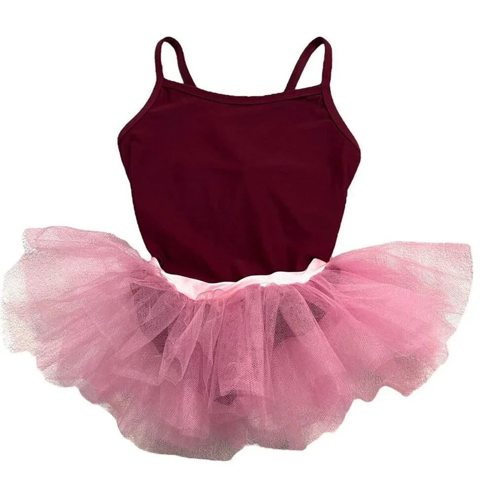 BP Designs YS Wine / Pink Ballet Tutu Leotard